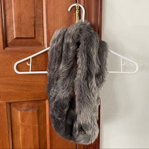 Faux fur infinity scarf